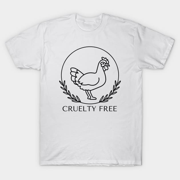 Cruelty Free Chicken T-Shirt by DMS DESIGN